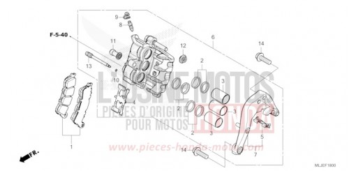 REAR BRAKE CALIPER GL1800BDR de 2024